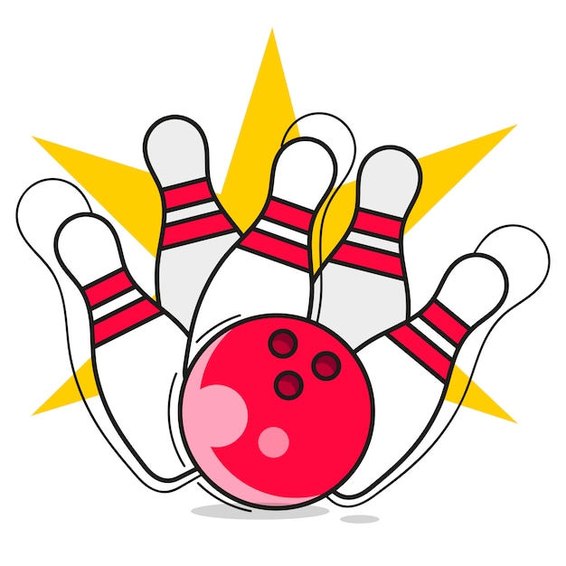 Vettore illustrazione di bowling