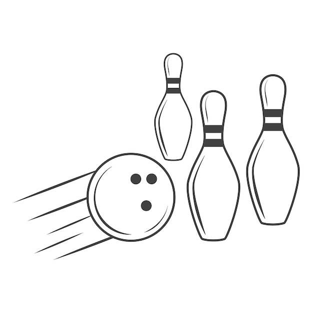 Bowling overzicht vector bowling vector bowling illustratie bowling vector line art outline