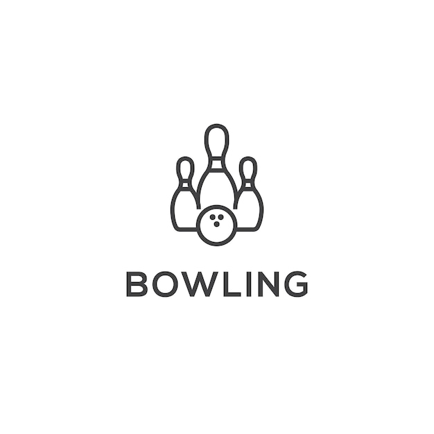 Bowling pictogram logo sjabloon