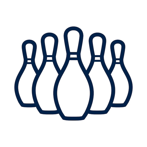 Bowling pin icon Bowling game Simple icon Logo template Bowling club tournaments Sport icon