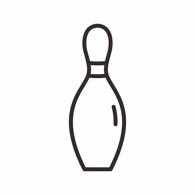 Vector bowling pin vector illustratie icoon op witte achtergrond