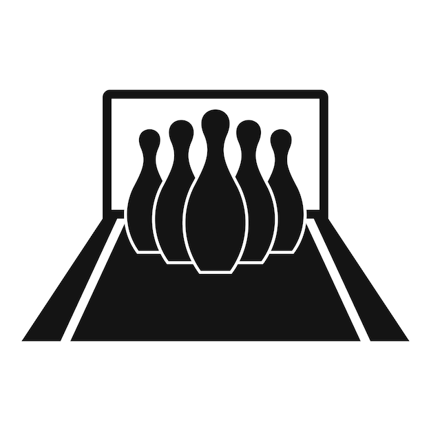 Bowling pines icon Simple illustration of bowling pines vector icon for web design isolated on white background