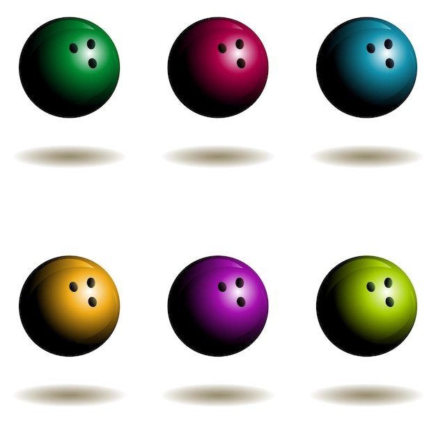 Vector bowling pins and ball d sport vector illustration