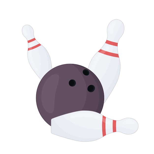 Bowling pins and ball