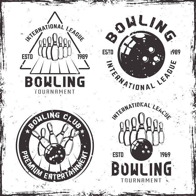 Bowling set vintage emblemen