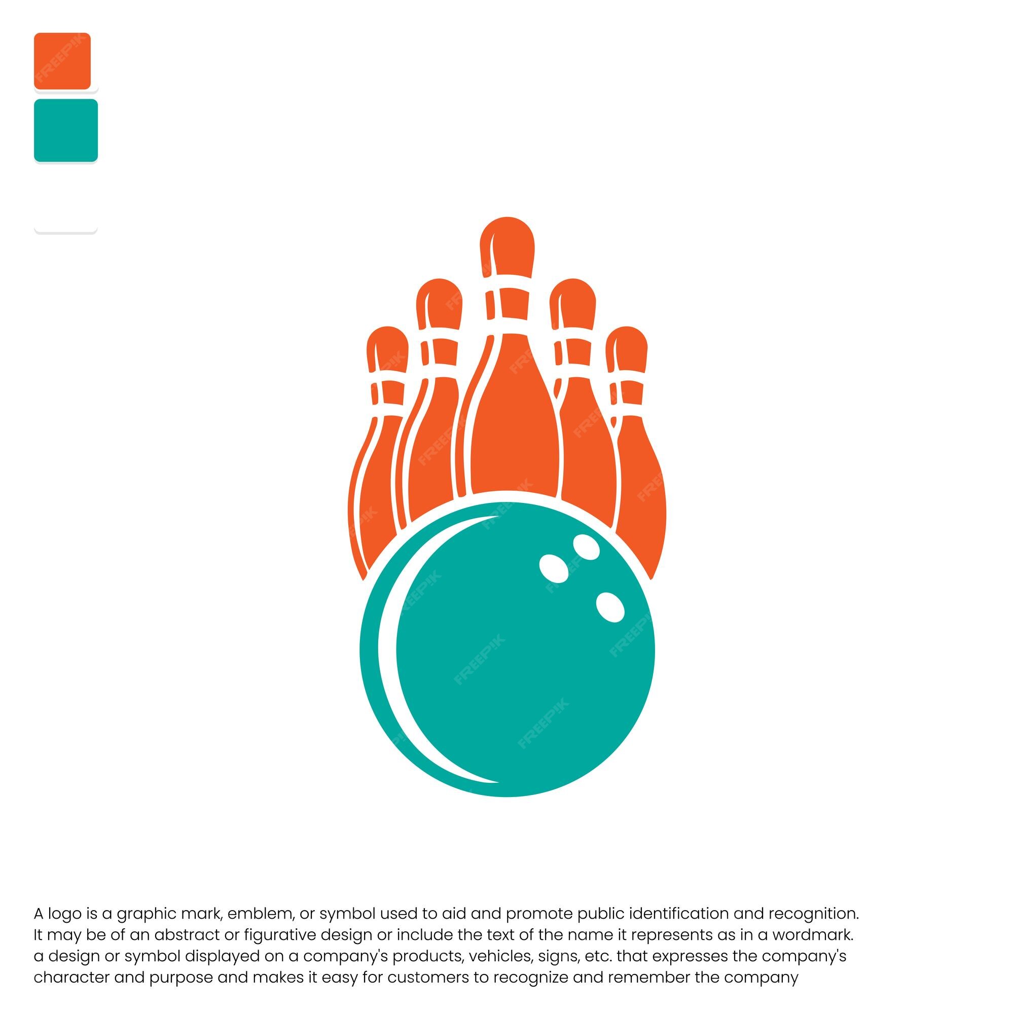 Premium Vector | Bowling set with ball vector bowling pins and ball