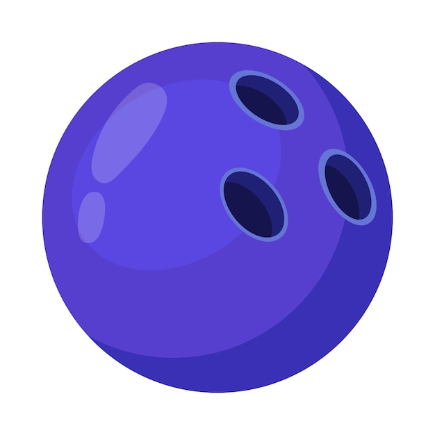 Bowling sport bal. Binnenuitrusting, platte pictogram vector Illustration