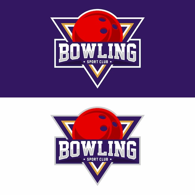 Bowling sport logo design vector illustration