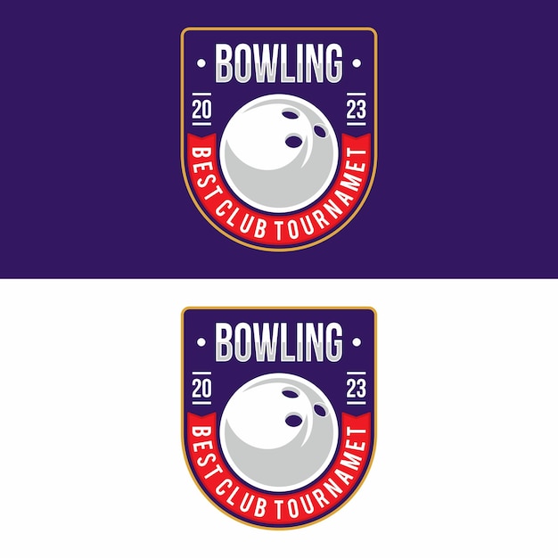 Bowling sport logo design vector illustration