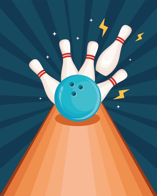 Poster del torneo di sciopero dello sport di bowling