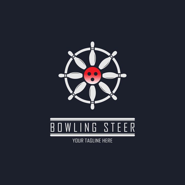 Vector bowling steer logo template design vector for brand or company and other