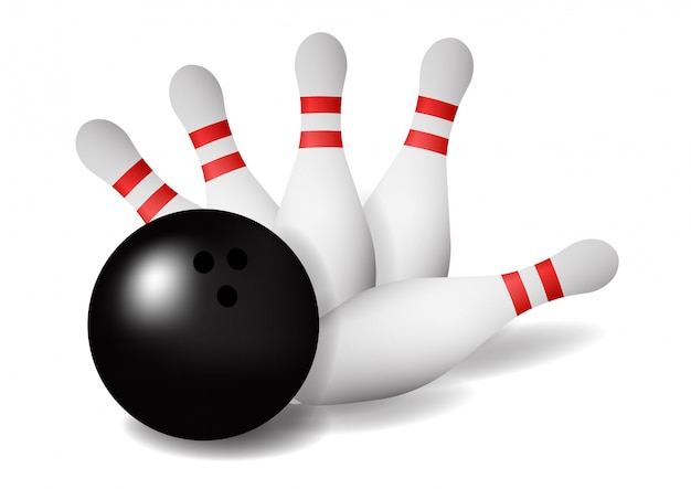 Vettore icona di sciopero di bowling.