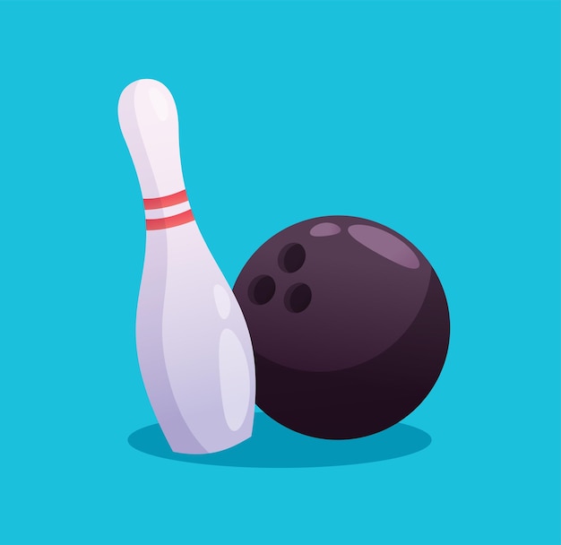 bowling strike isolated vector illustration