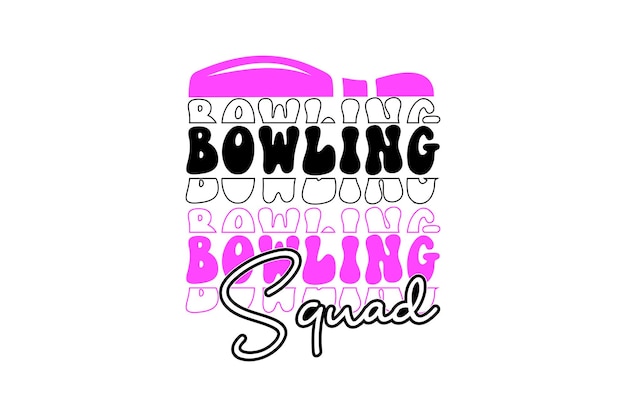 Vector bowling svg design