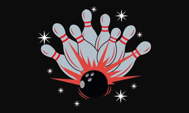 Vector bowling svg illustrations design.