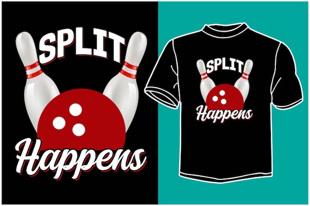 Vector bowling t shirt design for sports lover