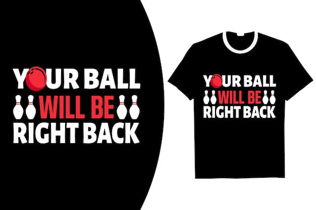 T-shirt da bowling design vettoriale t-shirt di tendenza design 2022