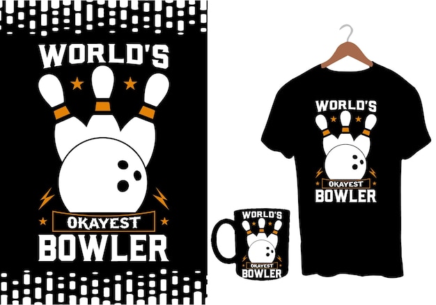 Bowling t shirt funny bowlers lover woman and man retro vintage strike bowling t-shirt design