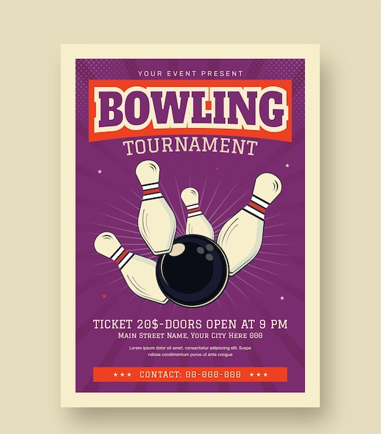bowling tournament flyer