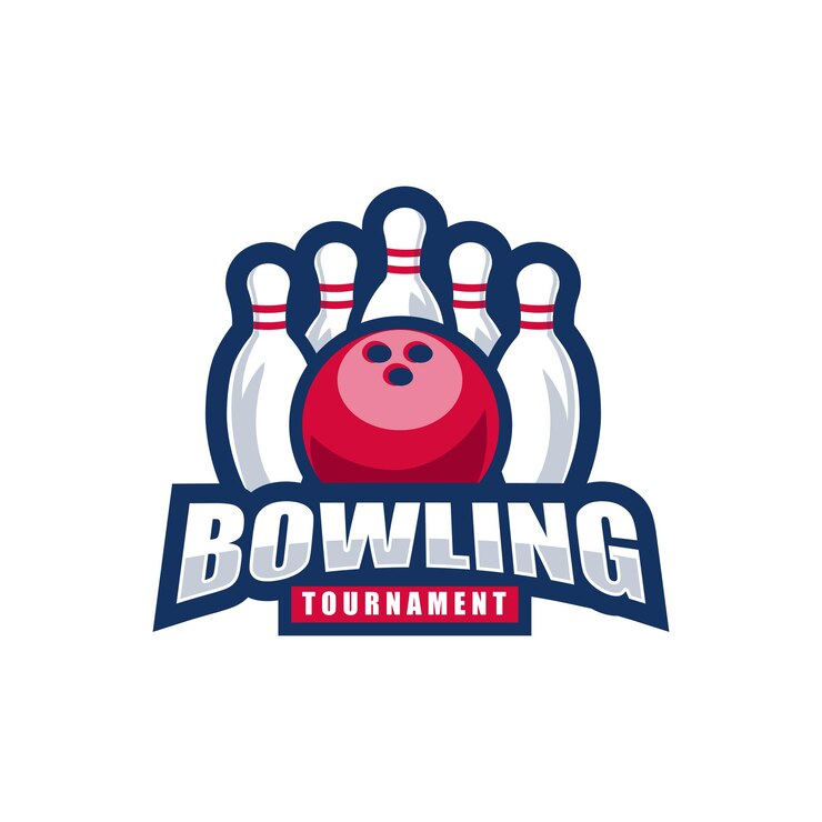 Vector bowling tournament sports logo