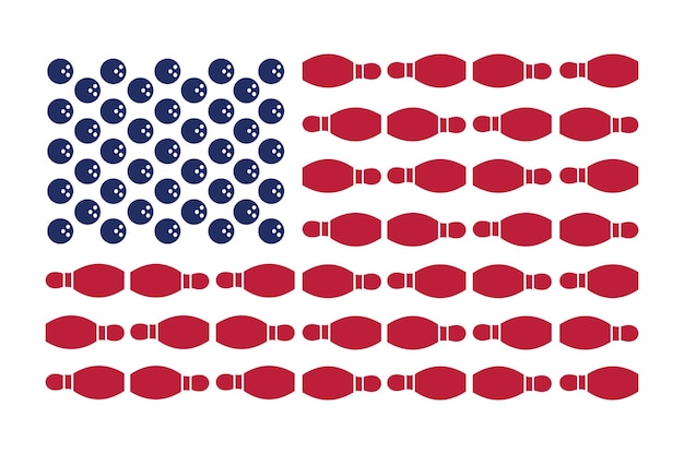 Bowling USA vlag ontwerp