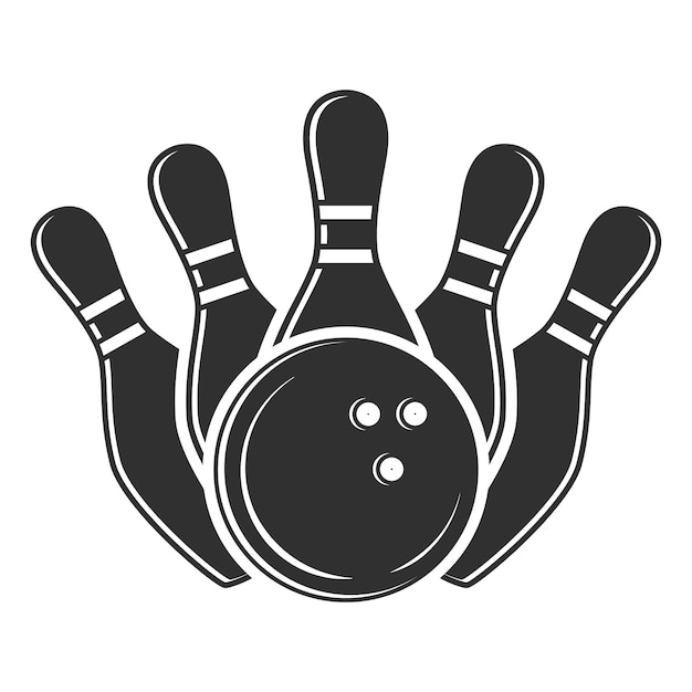 Vettore bowling vector bowling illustrationsports illustration vettore di bowling sagoma di bowling