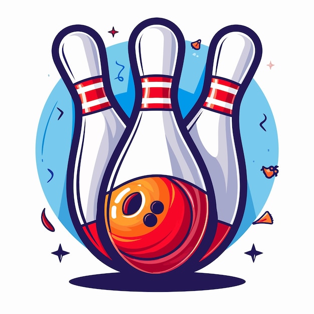 Bowling vector clipart bundel