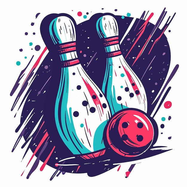 Vector bowling vector clipart bundel