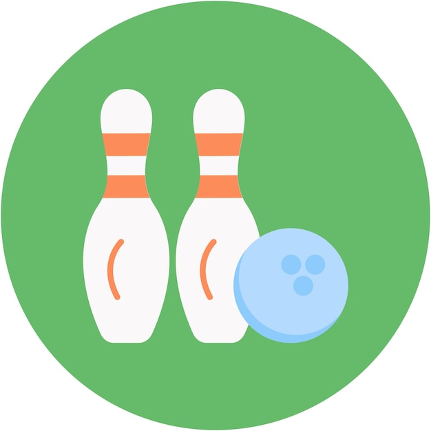 Bowling Vector Illustration Style