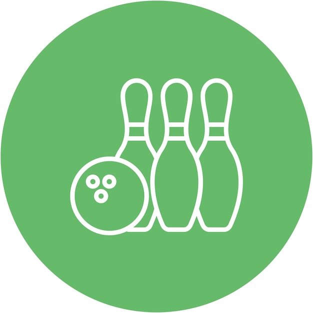 Bowling Vector Illustration Style