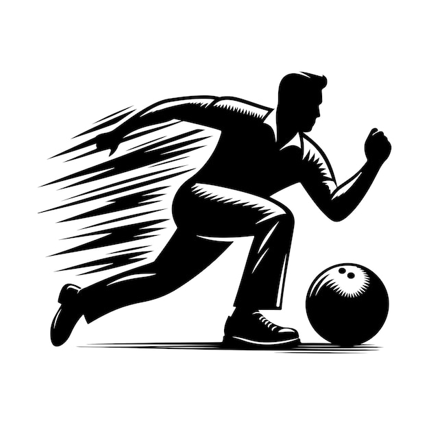 Bowling vector vector vintage bowling club template