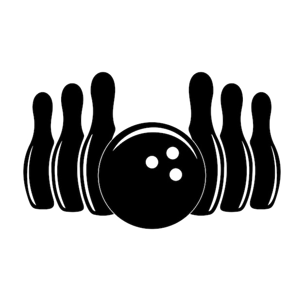Bowling vector, vector vintage bowling club template