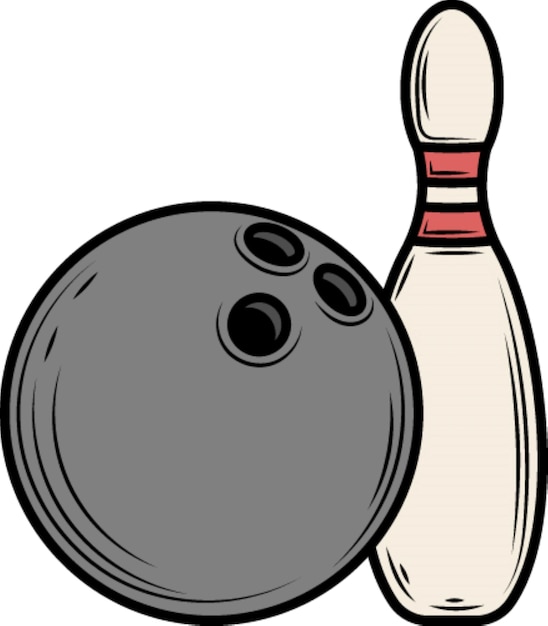 Vettore gioco di bowling