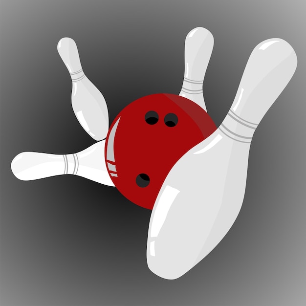 Bowlingbal en pin vector