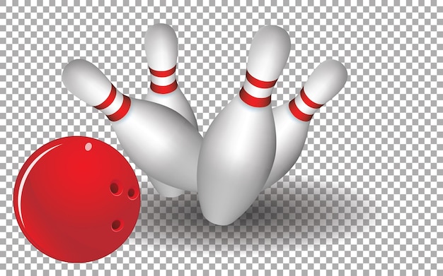 Vector bowlingbal op een doorzichtige achtergrond