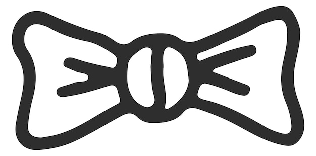 Bowtie lijn pictogram Gentleman mannelijke accessoire symbool geïsoleerd op een witte achtergrond