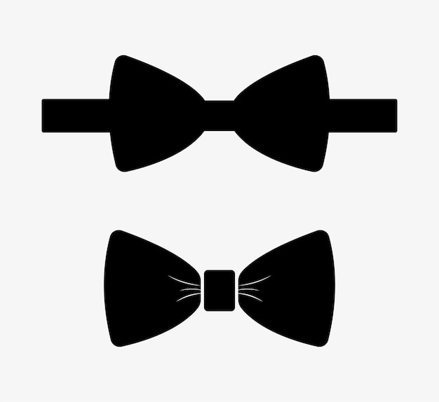 Vector bowtie silhouette tuxedo wedding wearing suit tie illustration