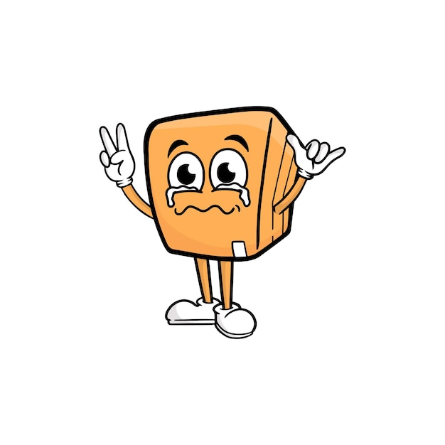 Vector box character cartoon mascot vector