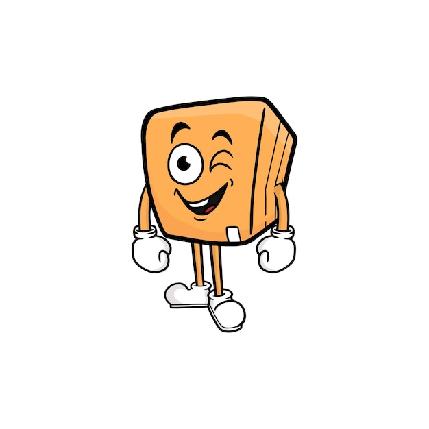 Vector box character cartoon mascot vector