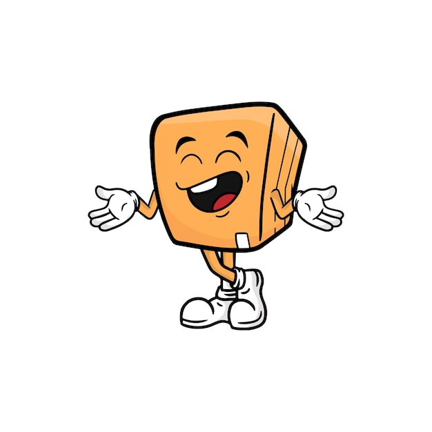 Vector box character cartoon mascot vector