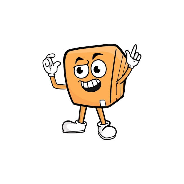 Vector box character cartoon mascot vector