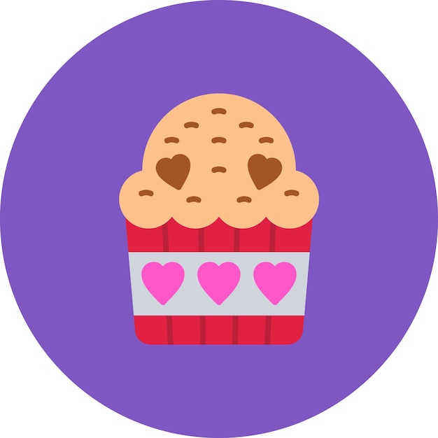 Vector a box of cookies with hearts on it and a pink background