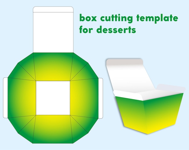 box cutting template for desserts