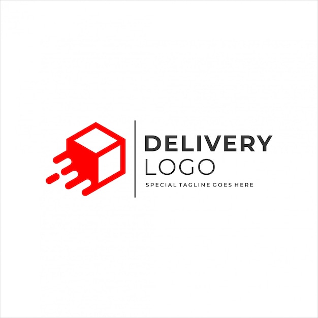 Vector box delivery logo design.