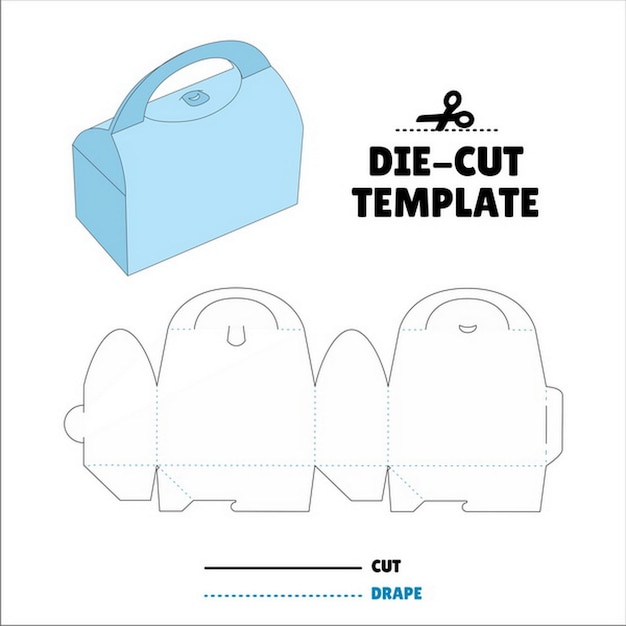 Vector box flip lid packaging die cut template 3d mock up embalagem sacola envelope caixa bolsa