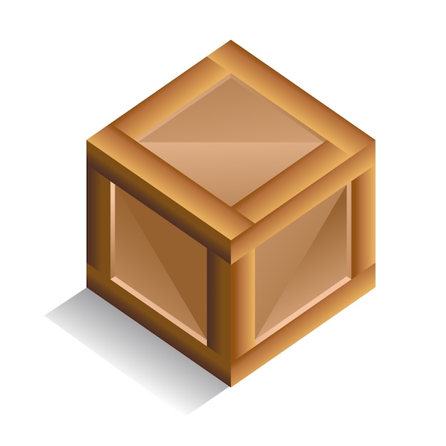 Vector box illustration. game elements asset