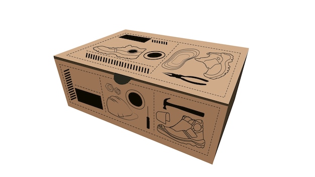 Vector box isolated vector illustration