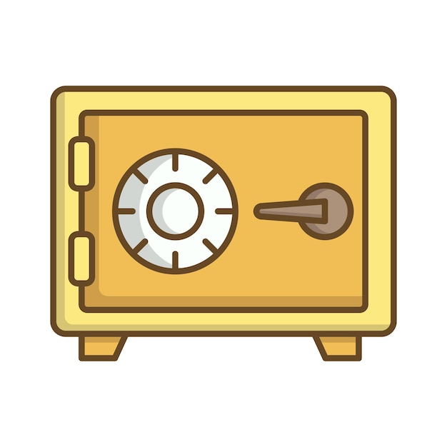 Box money safe icon vector on trendy design