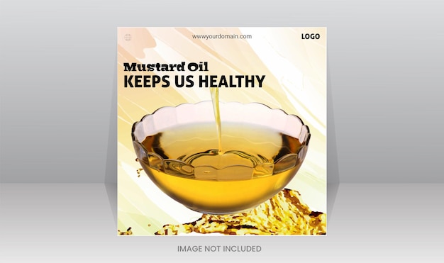 A box of mustard oil keeps us healthy.