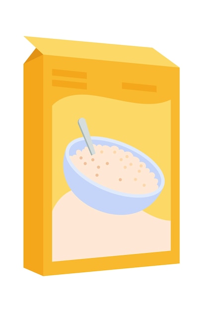 Vector box of oatmeal vector illustration